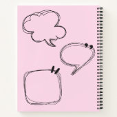 Niedlich Pink Doodles Girly Everyday Planner Notizblock (Rückseite)