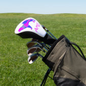 Niedlich Pink-Dose-Monogramm der Silhouette Golf Headcover (In SItu)