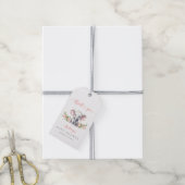 Niedlich Pink Elephant Baby Girl Dusche Vielen Dan Geschenkanhänger (Mit Garn)