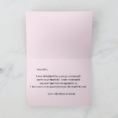 Niedlich Pink Elephant Big Vielen Dank an Card Karte (Innenseite)