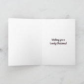 Niedlich Pink Elf | Frohe Weihnachten Karte (Innenseite)