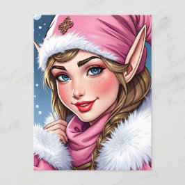 Niedlich Pink Elf | Frohe Weihnachten Personalisie