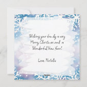 Niedlich Pink Elf | Frohe Weihnachten Personalisie (Rückseite)