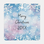 Niedlich Pink Elf Weihnachten Ornament Aus Metall (Rückseite)