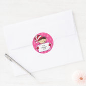 Niedlich Pink Elf Weihnachtsgeschenk Aufkleber (Umschlag)