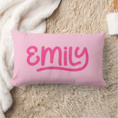 Niedlich Pink Emily Handwriting Typografy Lendenkissen (Decke)