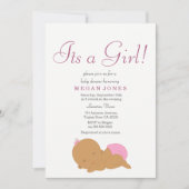 Niedlich Pink Ethnic mit einer Mädchendusche Einladung (Vorderseite)