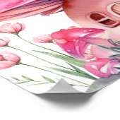 Niedlich Pink Fairy Mushrooms Geburtstagsparty Poster (Ecke)