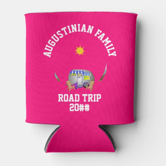 Niedlich-Pink-Familienfahrt Dosenkühler (Vorderseite)