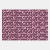 Niedlich Pink Fan La Whimsical Candy Cane Weihnach Geschenkpapier Set (Vorderseite 3)
