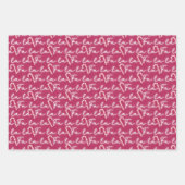 Niedlich Pink Fan La Whimsical Candy Cane Weihnach Geschenkpapier Set (Vorderseite 2)