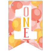 Niedlich Pink First Birthday Ballon Banner (Erste Fahne)
