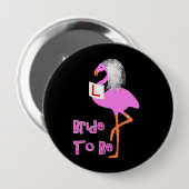 Niedlich Pink Flamingo Bachelorette Hen Party Them Button (Vorne & Hinten)