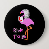 Niedlich Pink Flamingo Bachelorette Hen Party Them Button (Vorderseite)