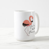 Niedlich Pink Flamingo Funny Totfast Fantastischer Kaffeetasse (VorderseiteRechts)