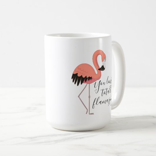 Niedlich Pink Flamingo Funny Totfast Fantastischer Kaffeetasse (VorderseiteRechts)