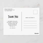 Niedlich Pink Flamingo Illustration Vielen Dank Postkarte (Rückseite)