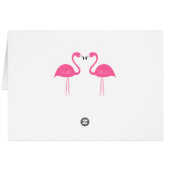 Niedlich Pink Flamingo Summer Beach Wedding Danke (Rückseite Horizontal)
