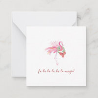 Niedlich Pink Flamingo Watercolor Mini Weihnachten