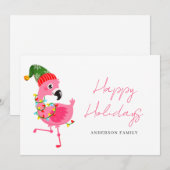 Niedlich Pink Flamingo Weihnachten (Vorne/Hinten)