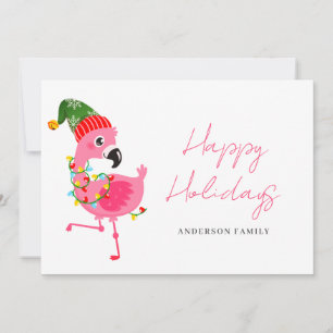 Niedlich Pink Flamingo Weihnachten