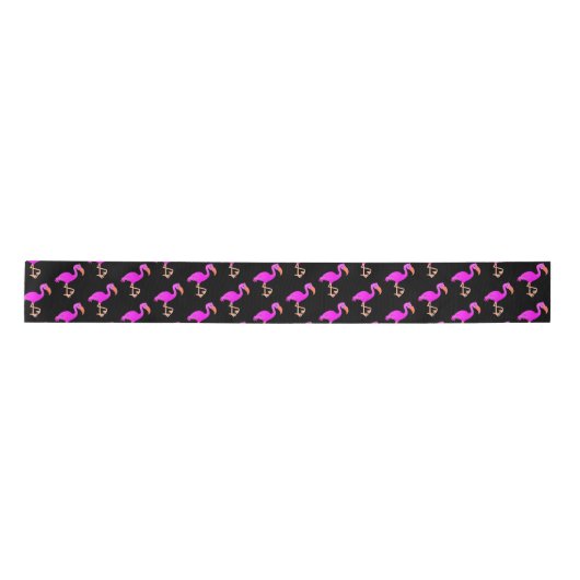 Niedlich Pink Flamingos Satin Ribbon Satinband (Vorderseite)