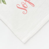 Niedlich Pink Floral Baby Girl Name Baby Blanket Fleecedecke (Ecke)