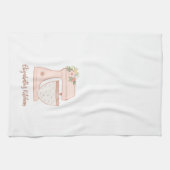 Niedlich Pink Floral Cake Mixer Bäckerei Koch Geschirrtuch (Horizontal)