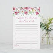 Niedlich Pink Floral Girl Babyduschenberater (Stehend Vorderseite)