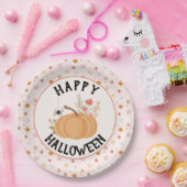Niedlich Pink Floral Halloween Pappteller (Party)