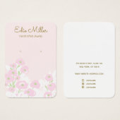 Niedlich Pink Floral Script Erring Juwelen (Vorne & Hinten)