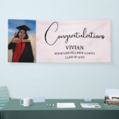 Niedlich Pink Foto Herzlichen Glückwunsch Banner (Messe)