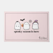 Niedlich Pink Friendly Ghosts Spooky Jahreszeit Fußmatte (Vorderseite)