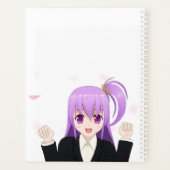 Niedlich pink fröhlich Anime Girl Japanisch 2025 Planer (Rückseite)