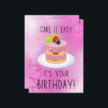 Niedlich Pink Funny Birthday Cake Gruß Karte<br><div class="desc">Dieses spielerische Design wurde durch die Freude an den Geburtstagen inspiriert, wo Lachen das süßeste Geschenk von allen ist. Mit einem fröhlichen rosafarbenen Kuchen mit einer leicht gemachten Drehung verwandelt es einen gewöhnlichen Geburtstagswunsch in einen Moment der Freude und des Vergnügens. Was diese Karte besonders macht, ist ihre Mischung aus...</div>