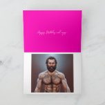 Niedlich Pink Funny Handsome Bartys Birthday Card Karte<br><div class="desc">Die Niedliche Pink Funny Handsome Bartded Man Birthday Card mit einem eleganten Drehbuch und einem hübschen Mann in einer Karte,  auf der steht: "Für deinen Geburtstag got ich dir einen Mann",  Happy Birthday,  und genießen... </div>