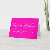 Niedlich Pink Funny Handsome Bartys Birthday Card Karte (Vorderseite)