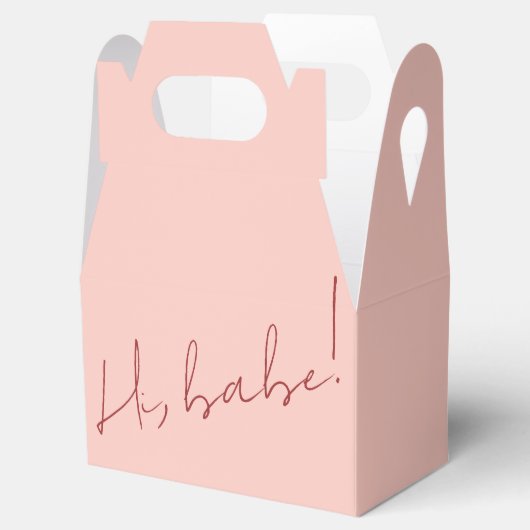 Niedlich Pink Galentine's Day Babe Red Script Mess Geschenkschachtel (Geöffnet)