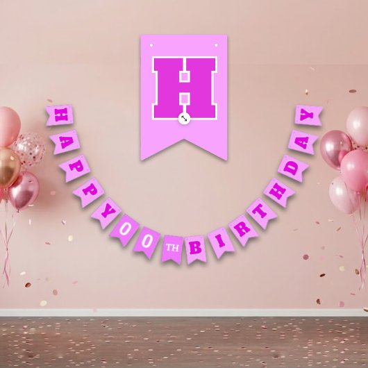 Niedlich PINK Geburtstag Wimpelkette