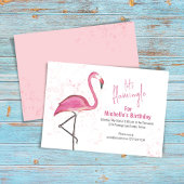 Niedlich Pink Geburtstagsparty Let's Flamingle Einladung