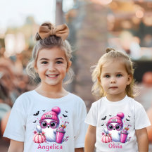 Niedlich Pink Ghost Individuelle Name Halloween