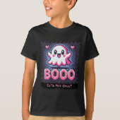 Niedlich Pink Ghost: Sweet and Spooky-Shirt-Junge T-Shirt (Vorderseite)
