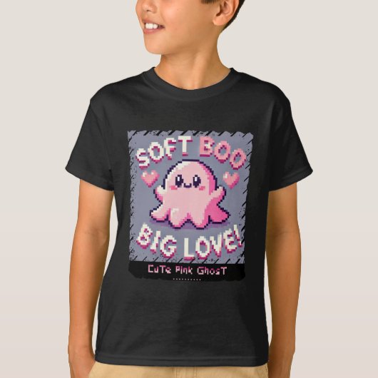 Niedlich Pink Ghost: Sweet and Spooky-Shirt-Junge T-Shirt (Vorderseite)