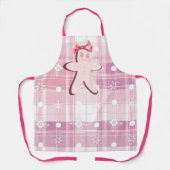 Niedlich Pink Gingerbread Weihnachten Schürze (Vorderseite)