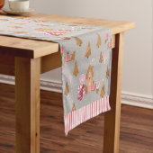 Niedlich Pink Gingerbrot Candy Table Runner Kurzer Tischläufer (Beispiel)