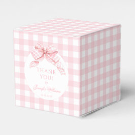 Niedlich Pink Gingham Bow Baby Girl Duschgeschenk Geschenkschachtel
