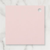 Niedlich Pink Gingham Kariert Bow Girl Baby Dusche Geschenkanhänger (Rückseite)