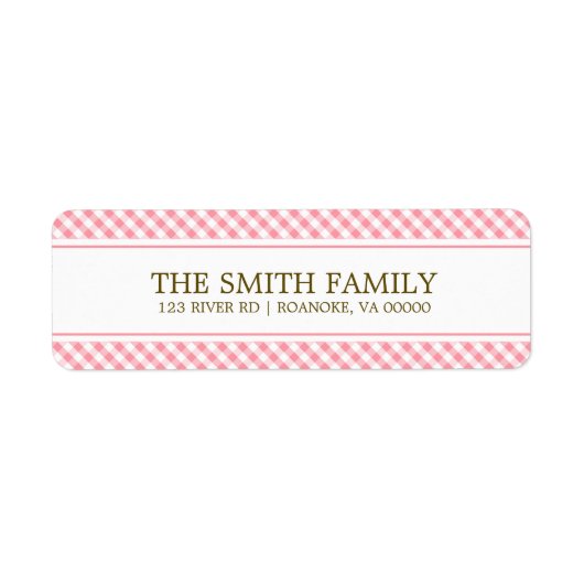 Niedlich Pink Gingham Pattern (Vorne)