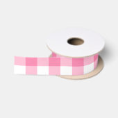 Niedlich Pink Gingham Pattern Satinband (Spule)