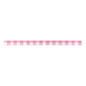 Niedlich Pink Gingham Pattern Satinband (Vorderseite)